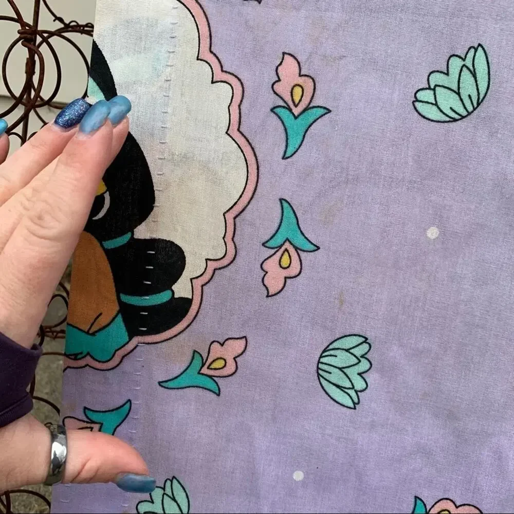 Vintage 90s Disney’s Aladdin Jasmine curtain set two panels one tie sash 39x66